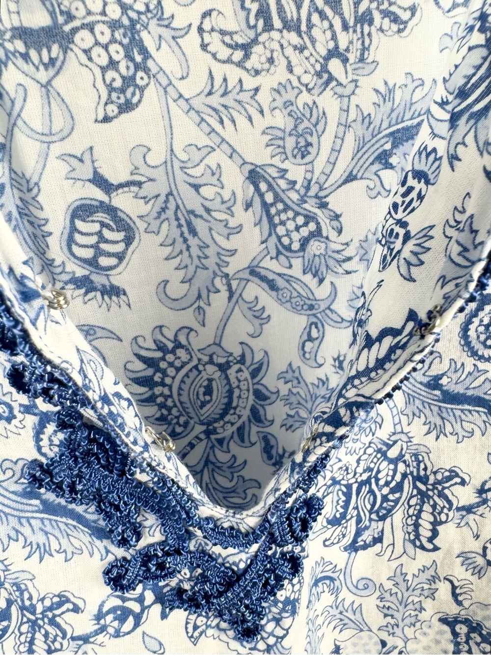 Anne Carson Blue Paisley Cotton Tunic size 2X - Picture 11 of 16